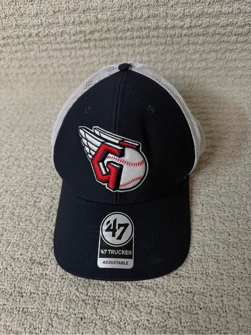 47 Trucker Navy & Red Mesh Cap Cleveland Guardians